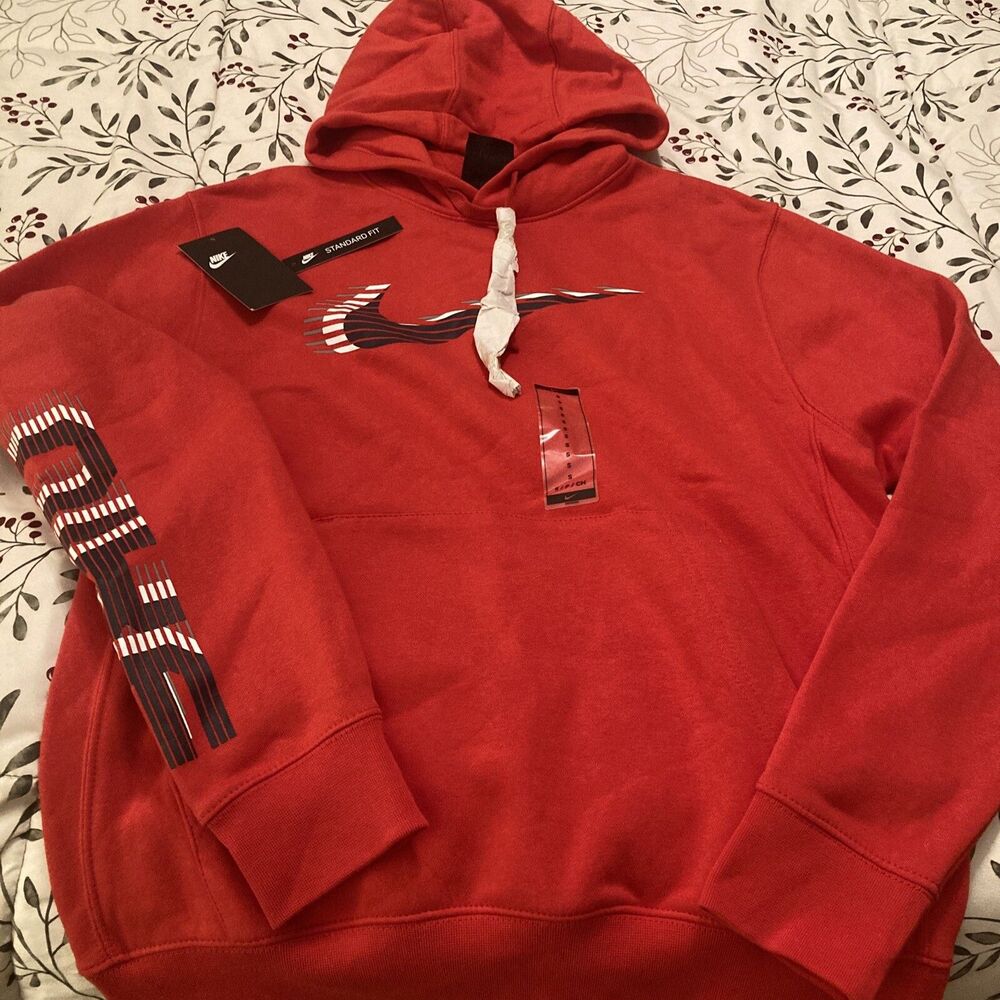Mens Nike Sweatshirt Pullover New Red small